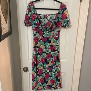 SHEIN Floral Puff Sleeve Dress